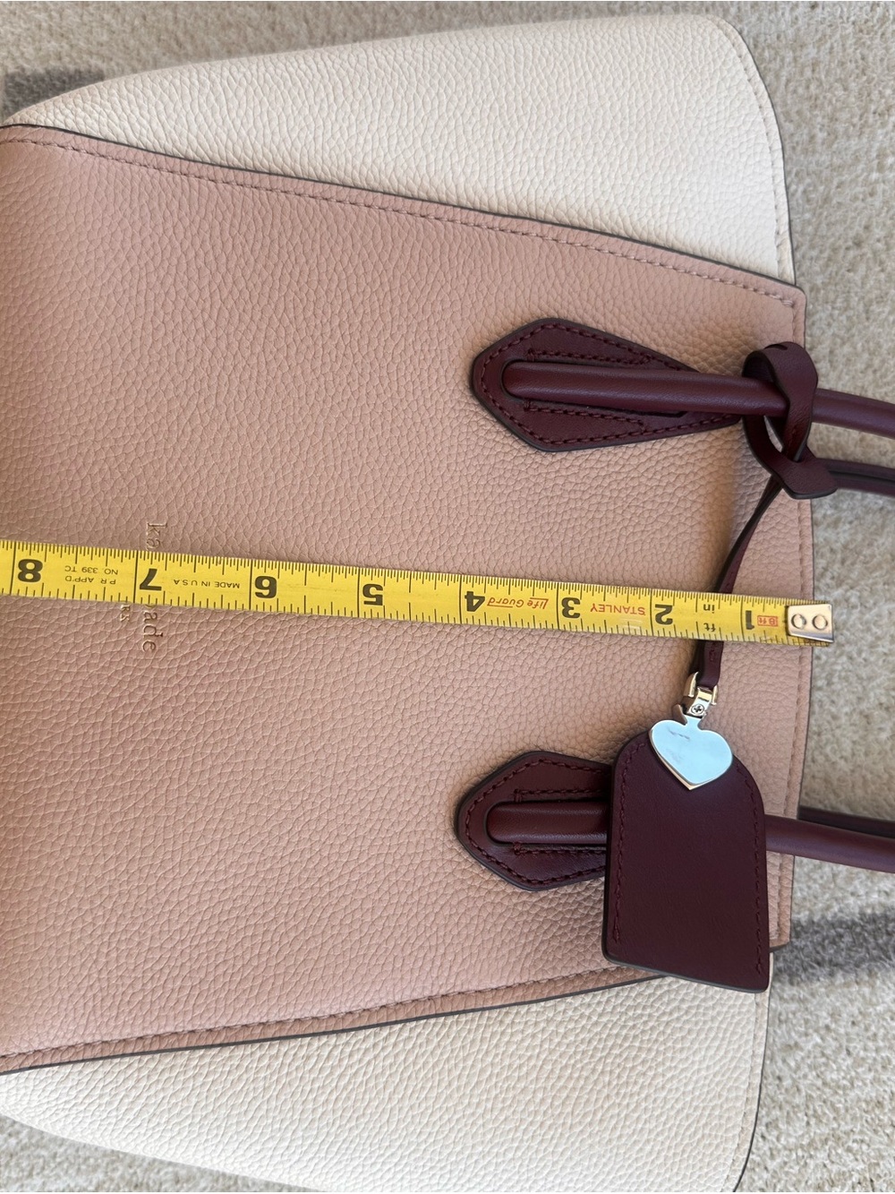 kate spade Two-Tone Pebbled Leather medium grace satchel - Picture 10 of 14
